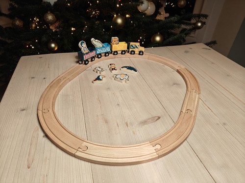 Wooden toddler train set gift - toddler,