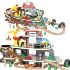 AIYAPLAY Wooden Train Set, 79