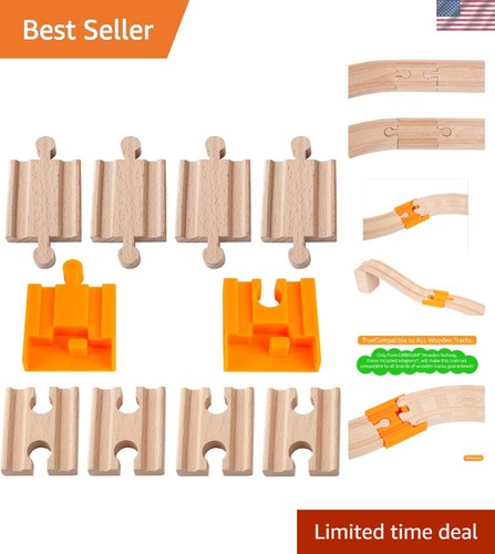 Piece wooden train track - 8-piece,
