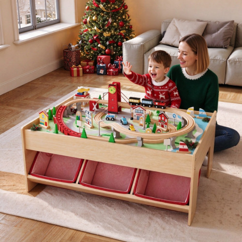 Piece wooden train set - wooden, and