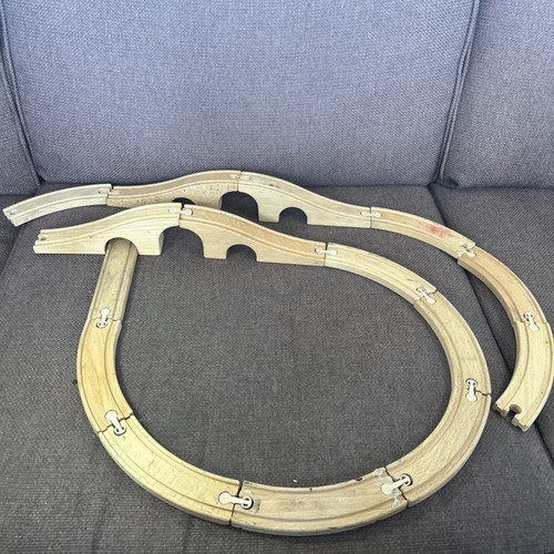 Wooden train track set job - set,