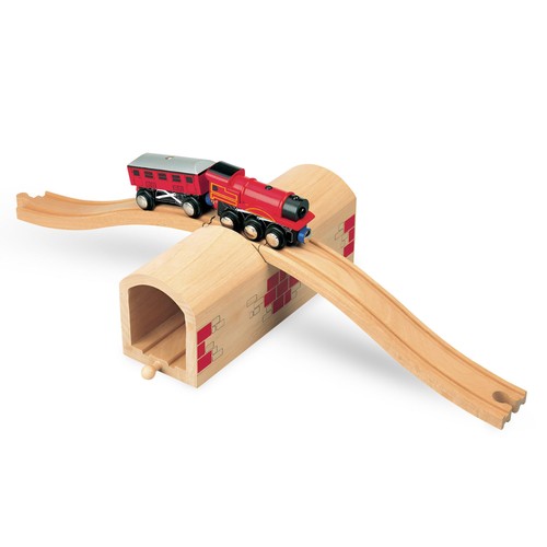 Wooden train track - track, tunnel