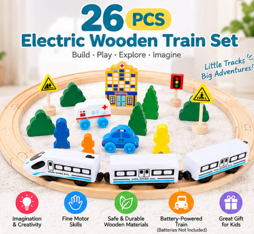 26pcs electric wooden - 26pcs,