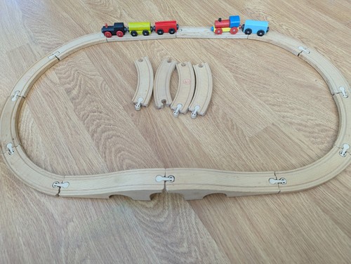 Wooden train set - wooden, 20+