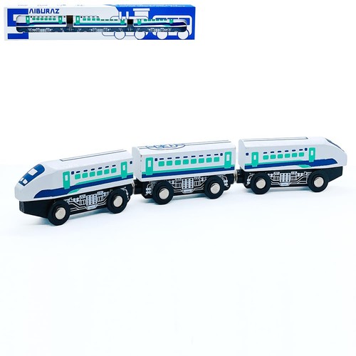 Wooden bullet train cars track - cars,