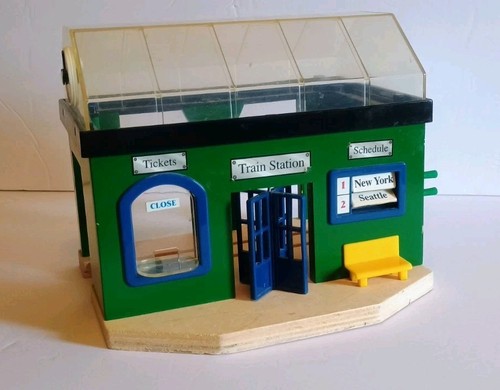 Wooden train station - wooden, building